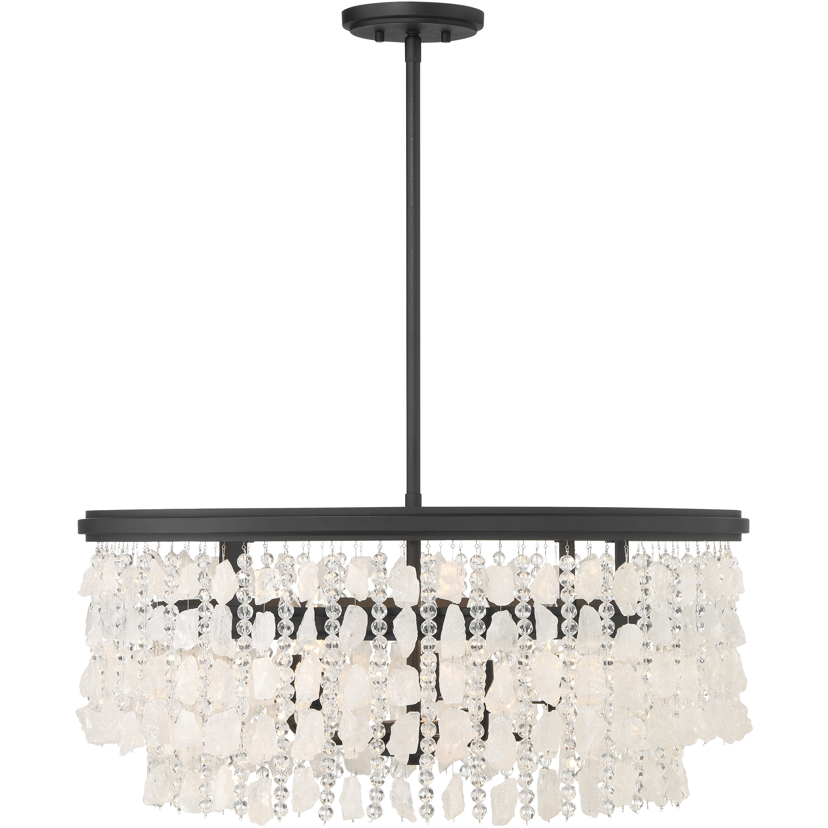 Shimmering Elegance 5 Light 28 inch Sand Coal Chandelier Ceiling Light