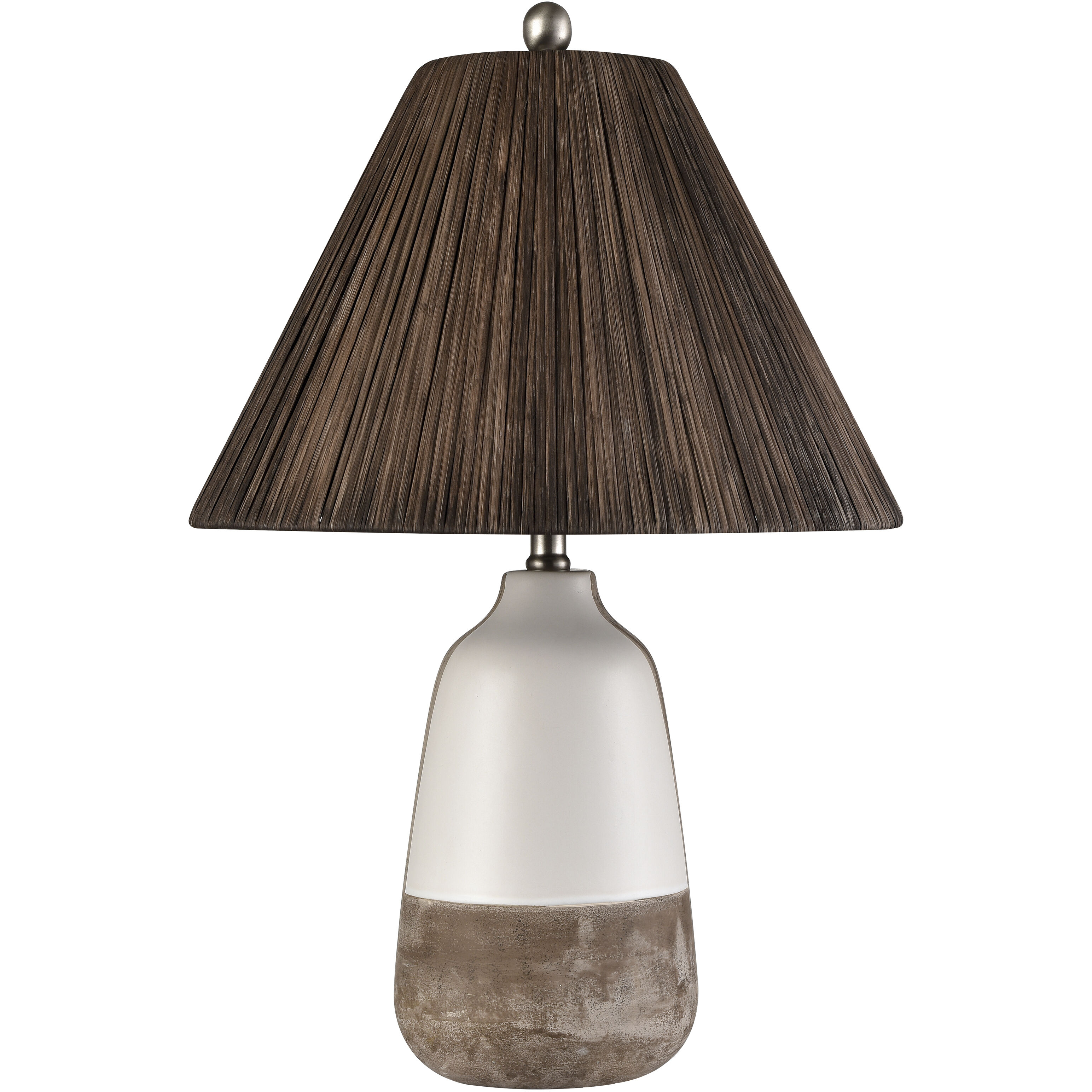 Kirkover 26 inch 150 watt White Glazed Table Lamp Portable Light