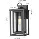 Ashland 1 Light 14 inch Matte Black Outdoor Sconce in Clear Glass