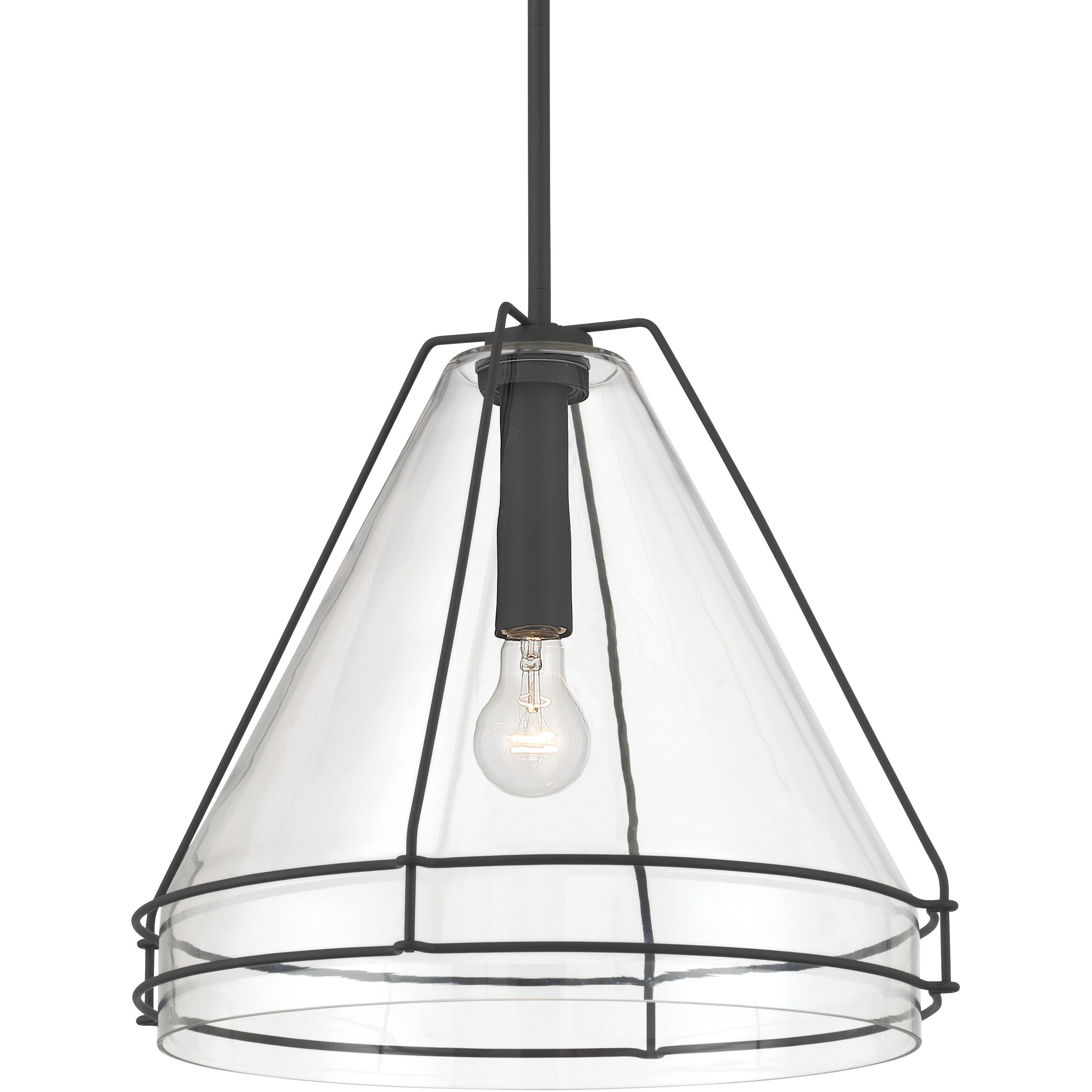 Lorenth 1 Light 18 inch Dark Matte Black Pendant Ceiling Light