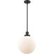 Franklin Restoration Beacon LED 12 inch Matte Black Mini Pendant Ceiling Light in Matte White, Franklin Restoration