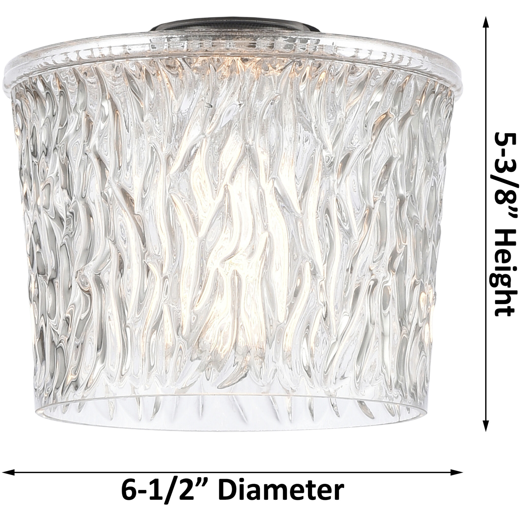 Niagra 1 Light 6.5 inch Satin Gold Semi-Flush Mount Ceiling Light