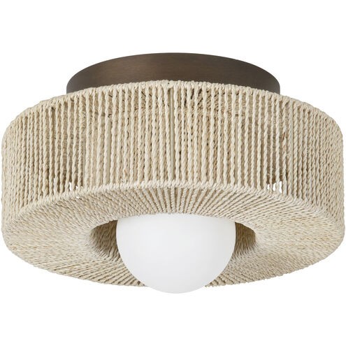 Coleman 1 Light 14 inch Bronze Leaf Flush Mount Ceiling Light