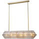 Ferrucci 6 Light 15.75 inch Antique Brass and Smoke Glass Chandelier Ceiling Light