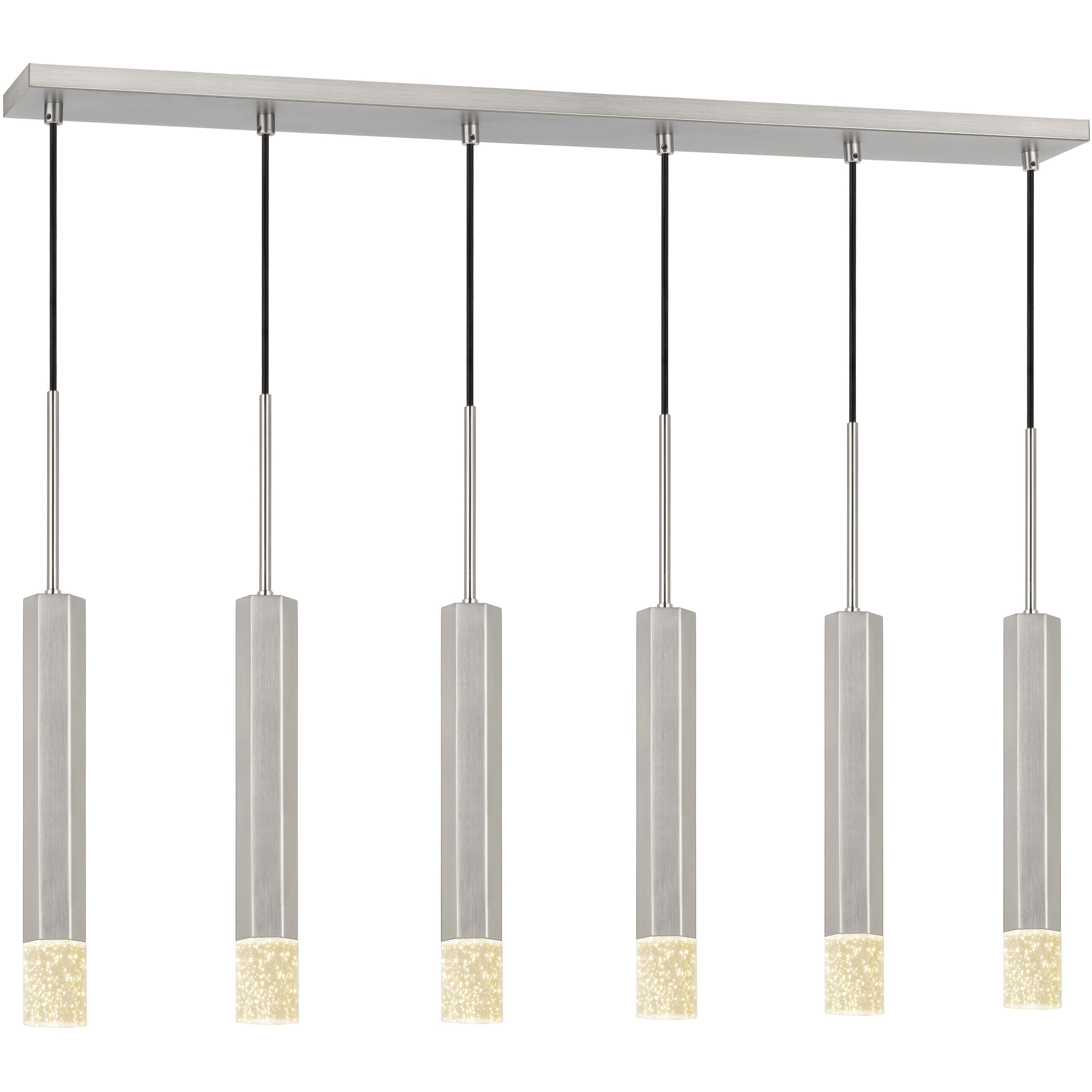Troy LED 40 inch Brushed Steel Pendant Ceiling Light