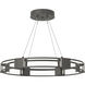 Aura 6 Light 28.9 inch Natural Iron Pendant Ceiling Light in Seeded Clear