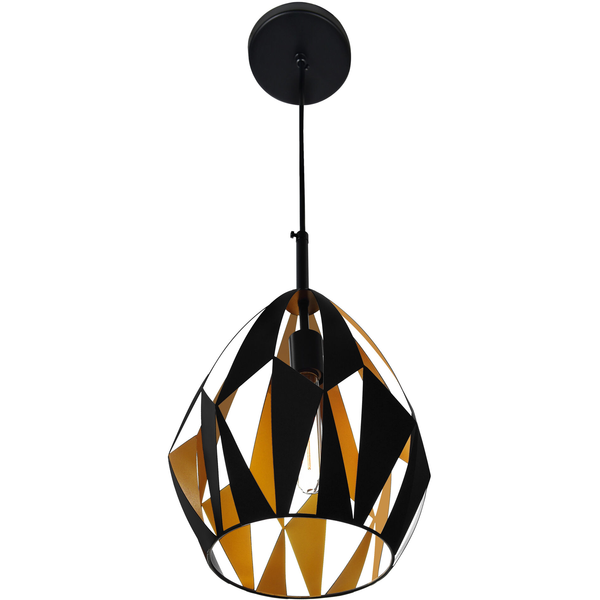 Oxide 1 Light 12 inch Black and Copper Down Pendant Ceiling Light