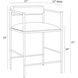 Barbana 33 inch Oxford White and Natural Iron Counter Stool