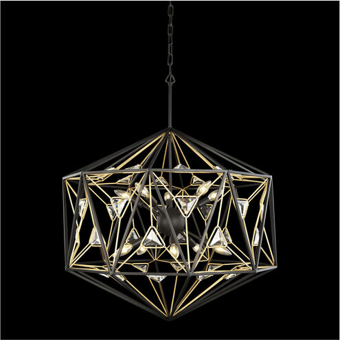 Marcia 10 Light 30 inch Matte Black/French Gold Pendant Ceiling Light