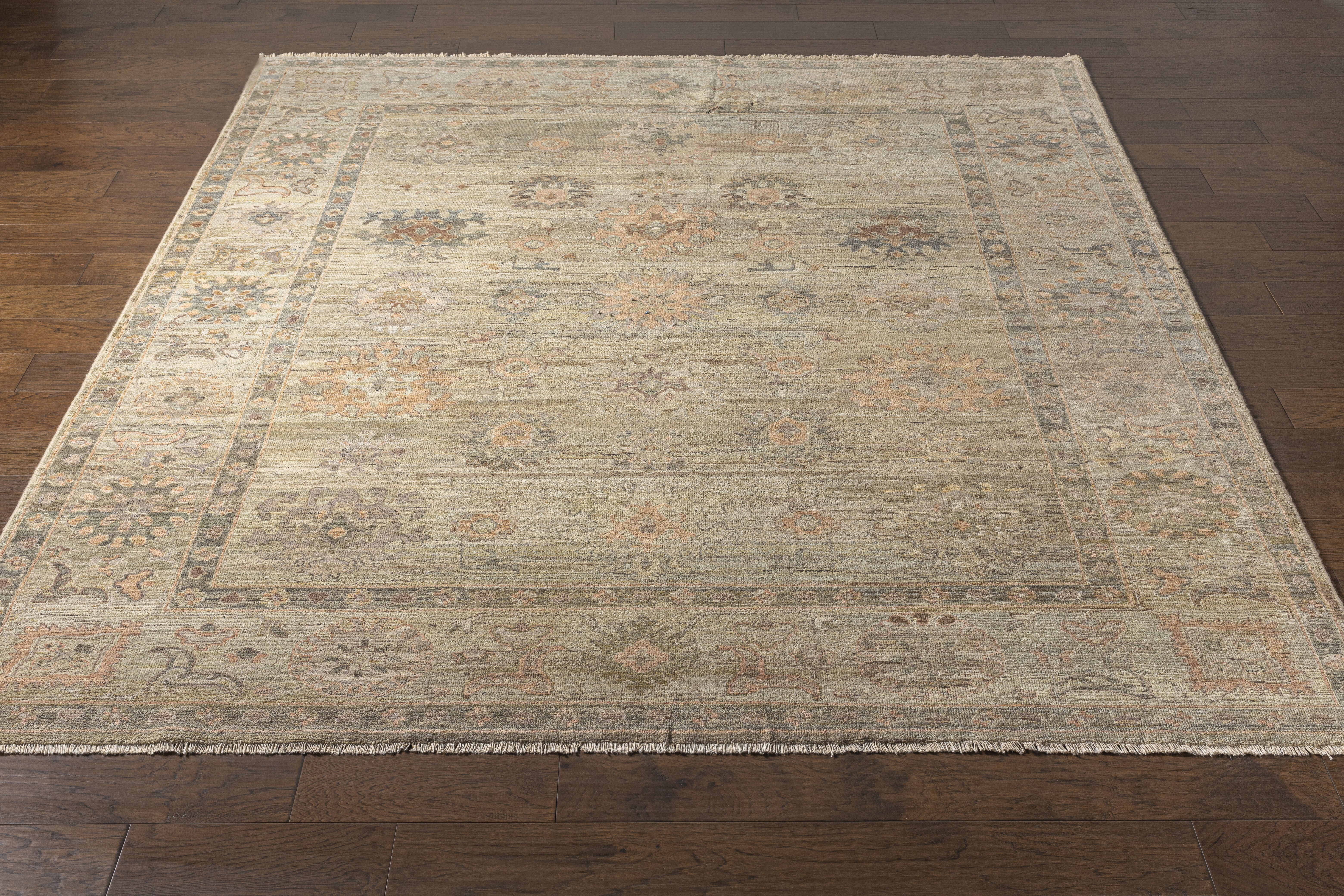 Khotan 36 X 24 inch Sage Rug, Rectangle