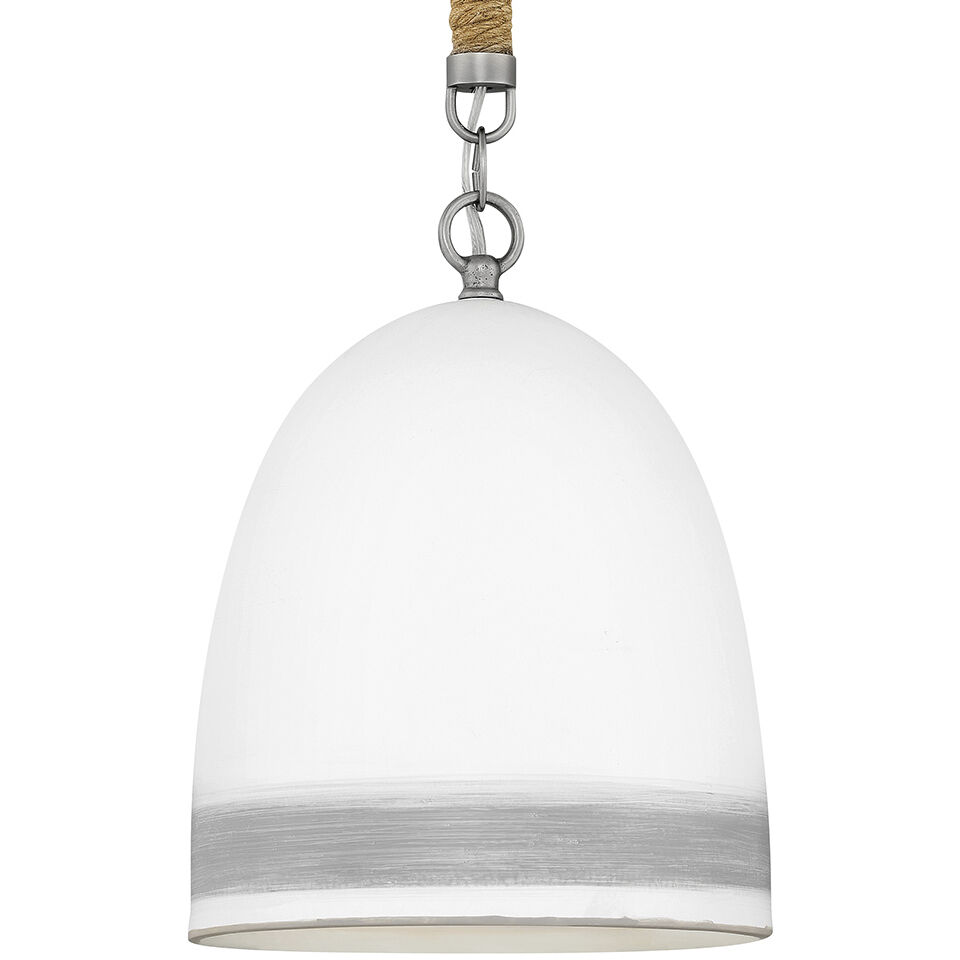 Nash 1 Light 10 inch Antique Nickel with Grey Stripe Indoor Pendant Ceiling Light in Antique Nickel/Grey Stripe