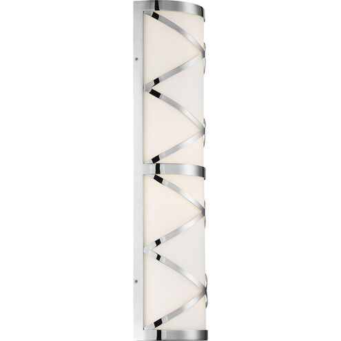 Sylph 4 Light 7 inch Polished Nickel and Satin White Vanity Light Wall Light