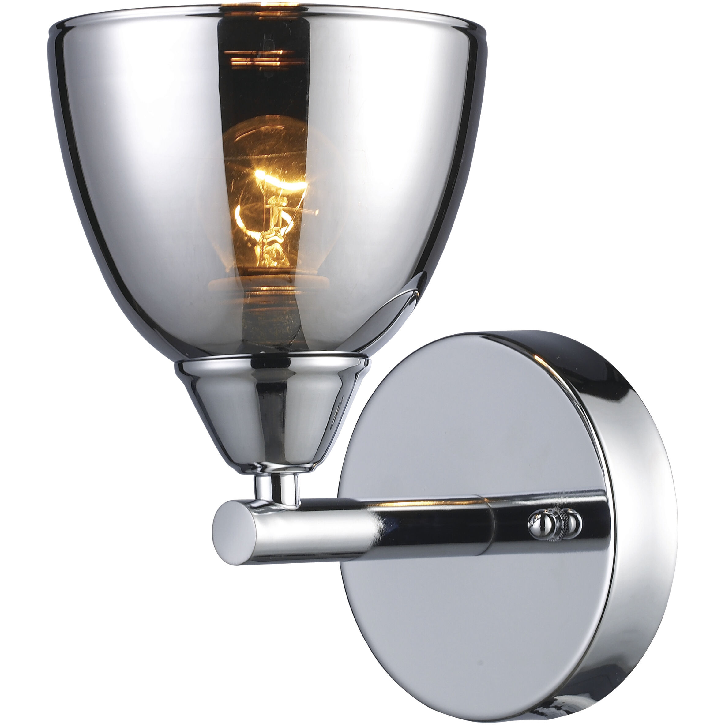 Elk Lighting Reflections 1 Light Wall Sconce in Polished Chrome