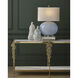 Fiore 72 inch Polished Brass and Natural Console Table