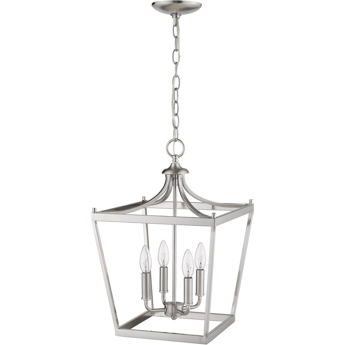 Kennedy 4 Light 13 inch Satin Nickel Chandelier Ceiling Light