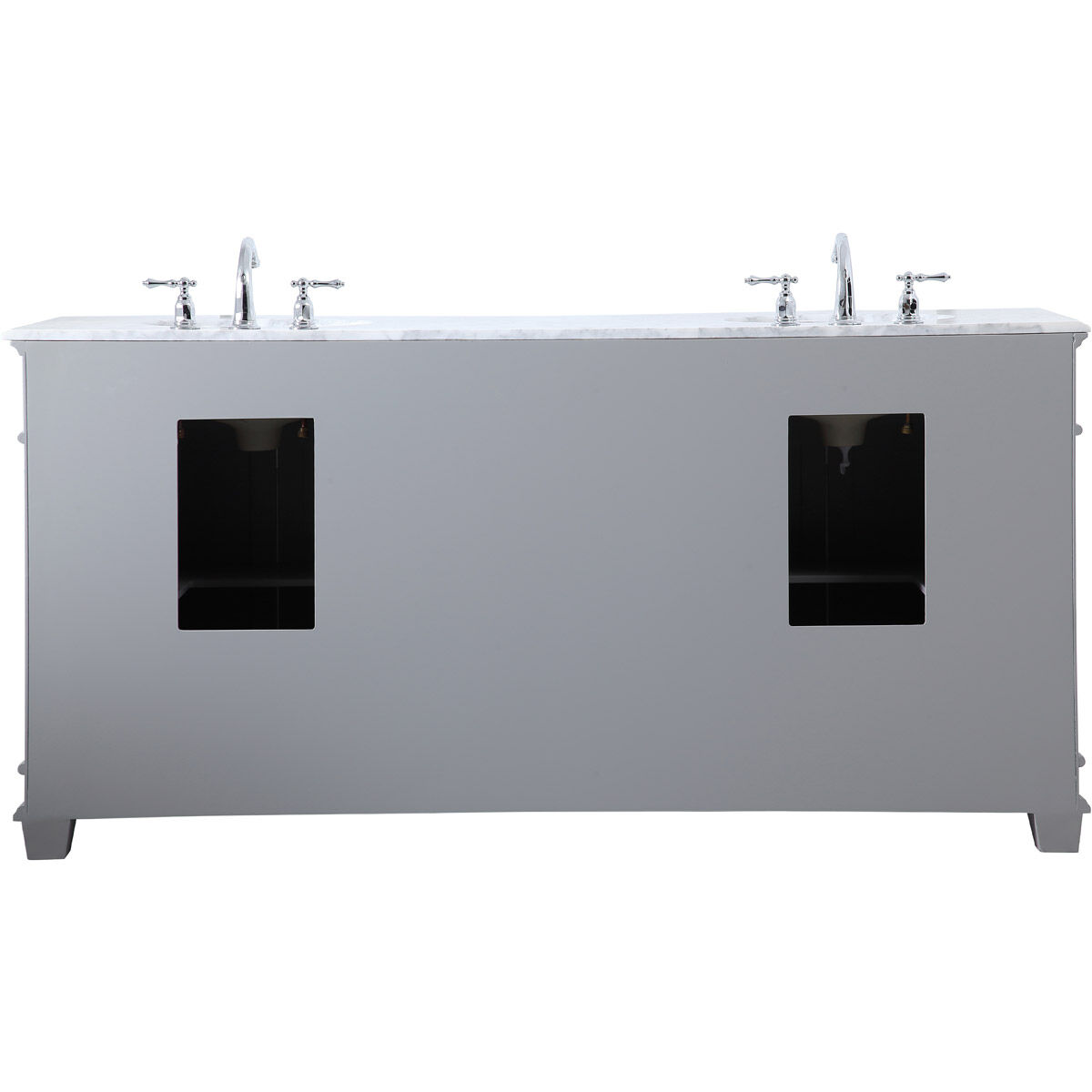 Wesley 72 X 21.5 X 35 inch Grey Vanity Sink Set in Gray