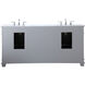 Wesley 72 X 21.5 X 35 inch Grey Vanity Sink Set in Gray