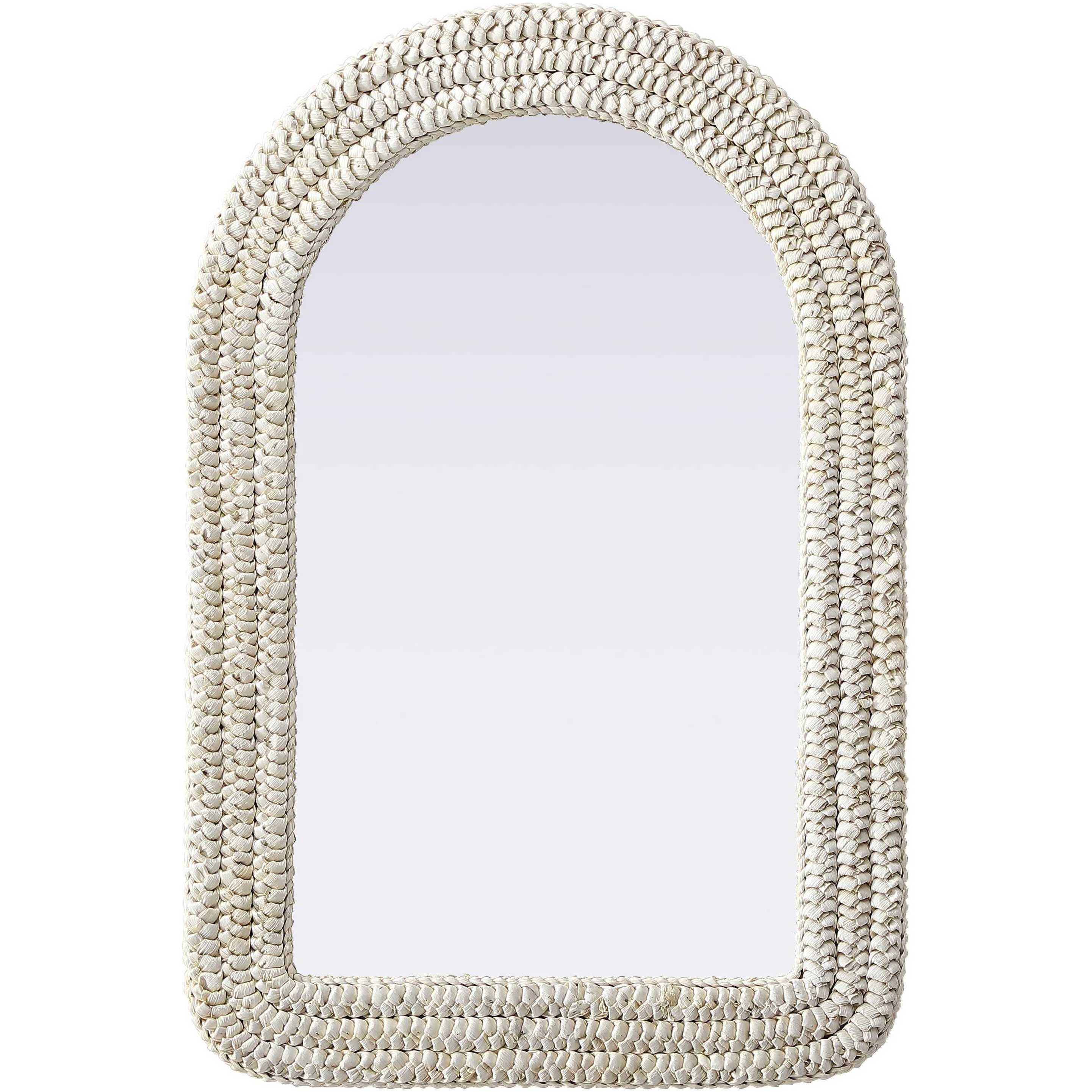 Marlowe 36 X 24 inch Linen White Mirror