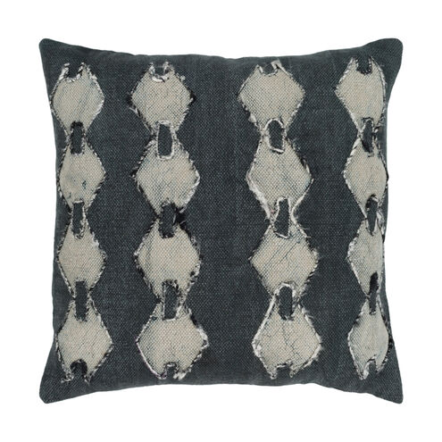 Panta 20 X 20 inch Black/Charcoal/Medium Gray/White Pillow Cover