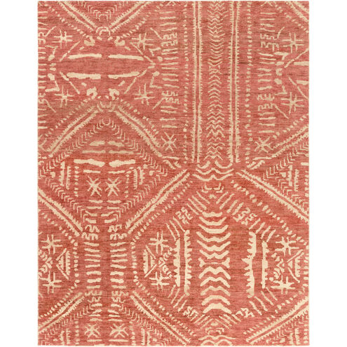 Mandela 120 X 96 inch Orange and Neutral Area Rug, Jute