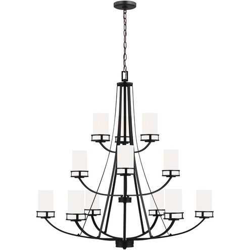 Robie 12 Light 40 inch Midnight Black Chandelier Ceiling Light