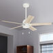 Erling 52 inch Matte White with Bleached Alder/Fresh White Blades Ceiling Fan