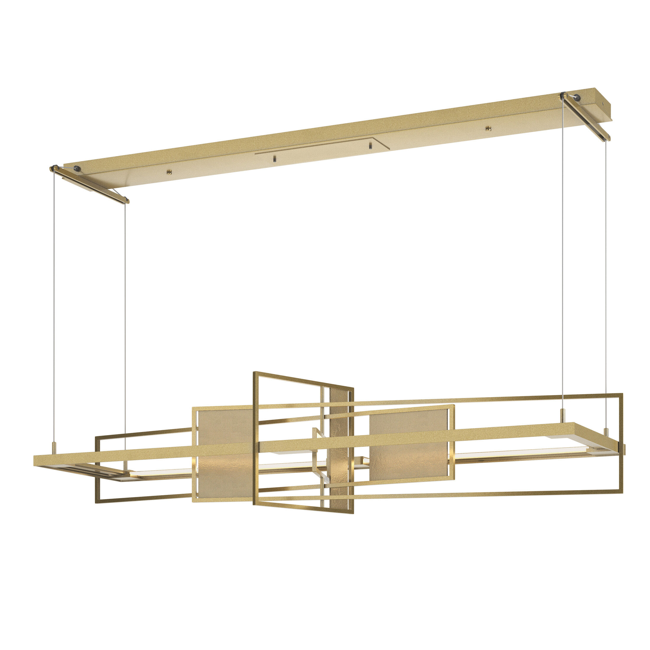 Summer LED 54.2 inch Modern Brass and Soft Gold Pendant Ceiling Light in Modern Brass/Soft Gold