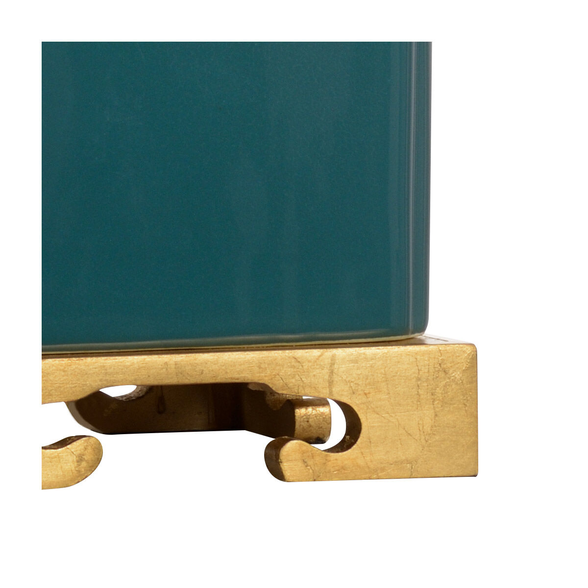 Biltmore 25 inch 100.00 watt Green Glaze/Antique Gold Leaf Table Lamp Portable Light