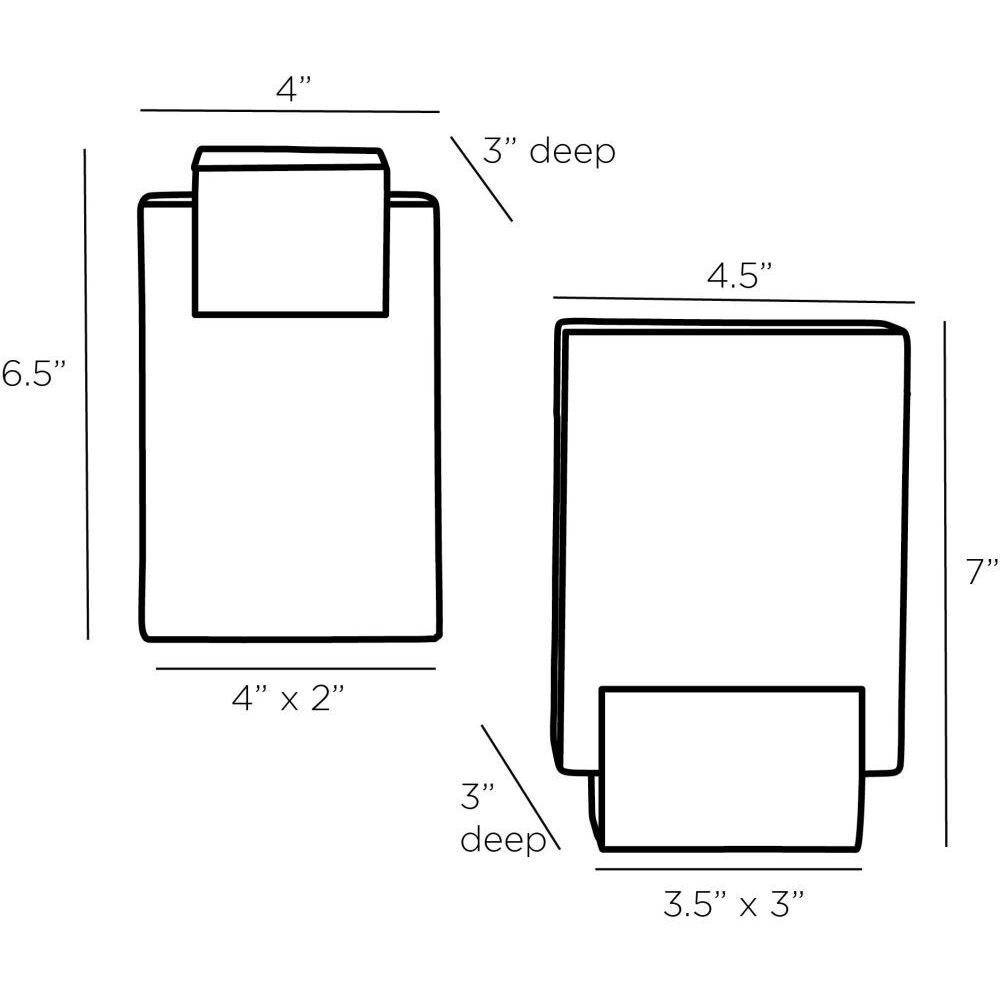 Tolliver 7 inch White Bookends, Set of 2