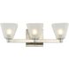 Weston LED 5 inch Glazed Nickel Vanity Light Wall Light