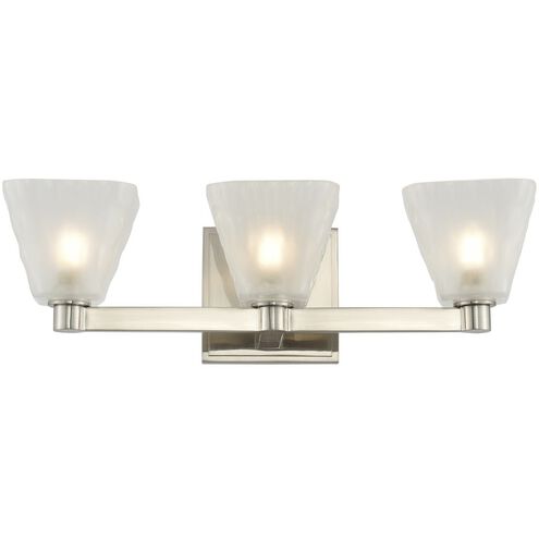 Weston LED 5 inch Glazed Nickel Bath Vanity Wall Light