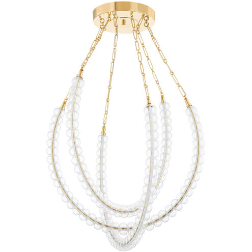 Celeste LED 35.75 inch Vintage Brass Chandelier Ceiling Light