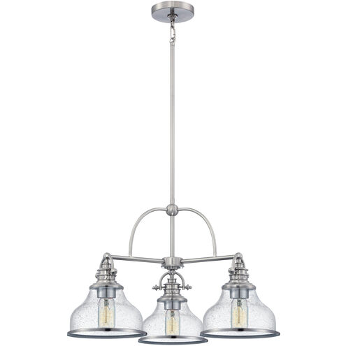 Quoizel Grant 3 Light 24 inch Brushed Nickel Dinette Chandelier Ceiling Light GRTS5103BN - Open Box