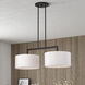 Meridian 2 Light 35 inch Bronze Linear Chandelier Ceiling Light, Large