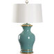Audrey 23.5 inch 100.00 watt Green and Gray Table Lamp Portable Light