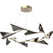 Plume LED 49.1 inch Soft Gold and Oil Rubbed Bronze Pendant Ceiling Light in Soft Gold/Oil Rubbed Bronze