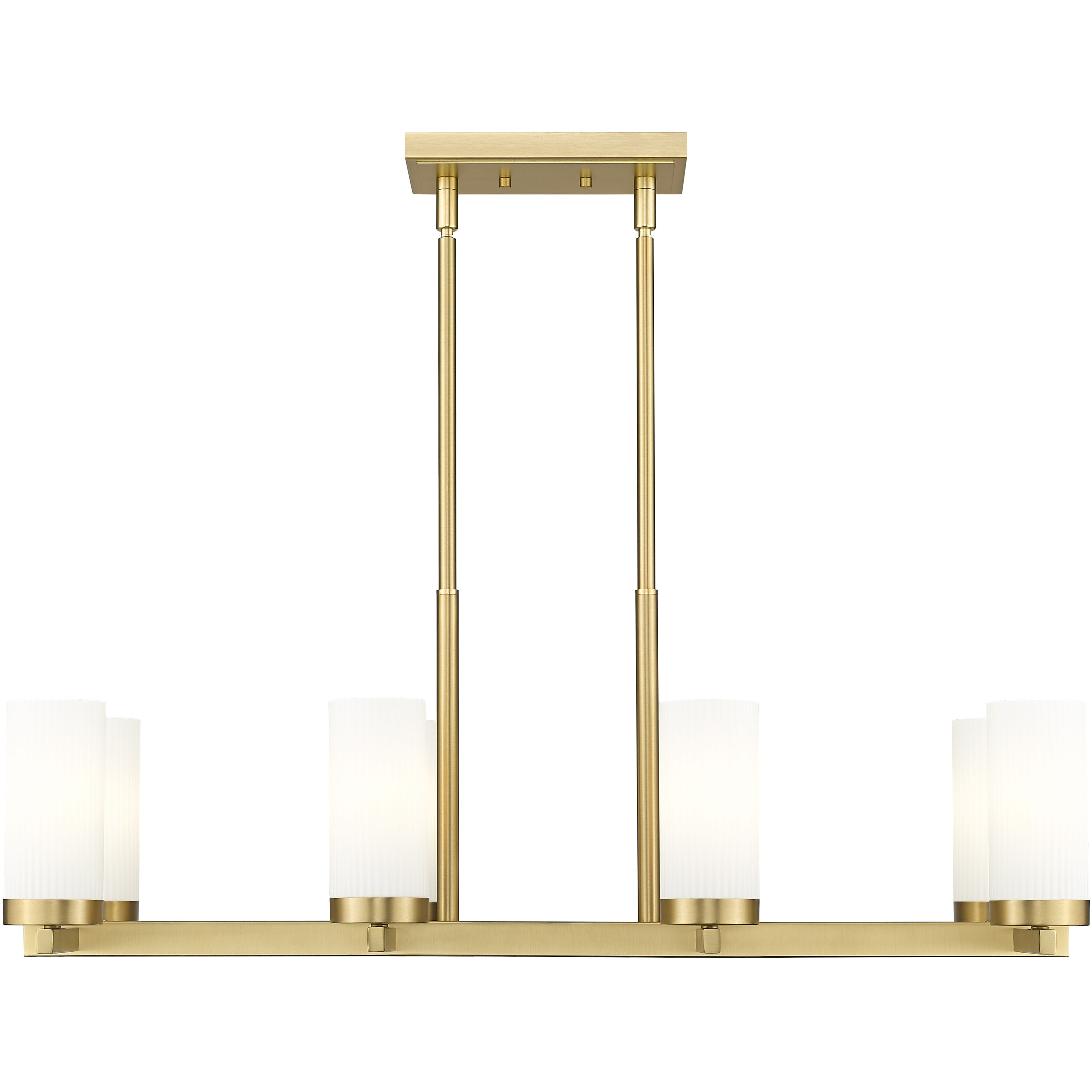 Danica 8 Light 42 inch Modern Gold Linear Chandelier Ceiling Light