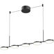 Novel LED 37 inch Black Linear Pendant Ceiling Light