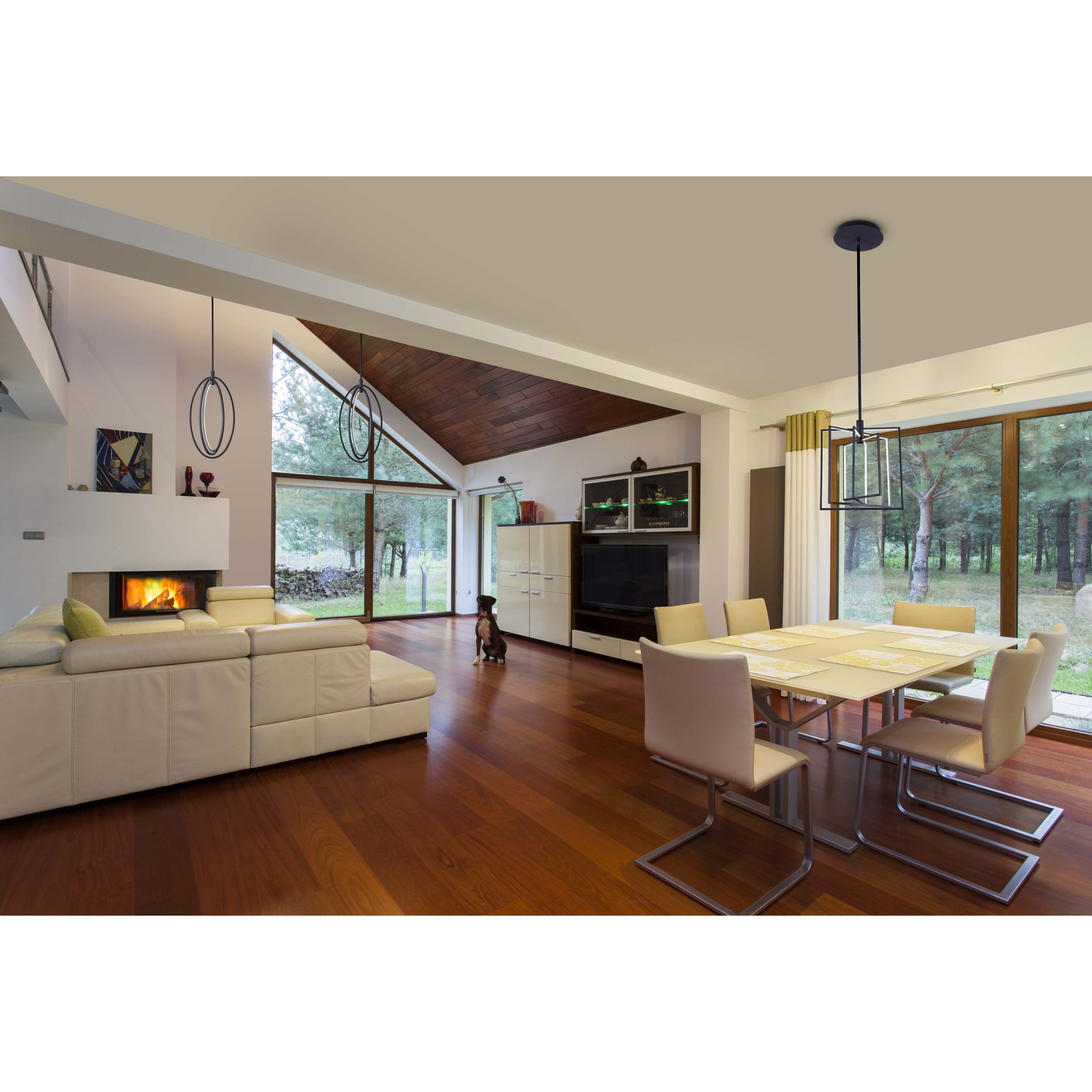 Radium 15.25 inch Black Pendant Ceiling Light