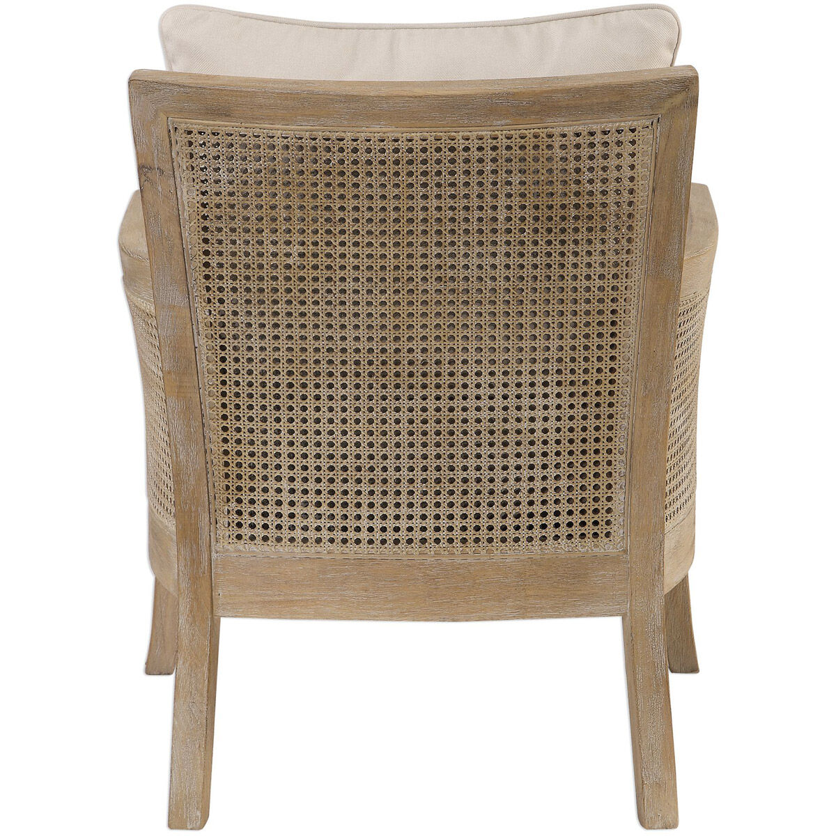Encore Bleached Hardwood and Off-White Armchair