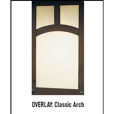 Evergreen 1 Light 12.88 inch Satin Black Outdoor Wall Mount in Clear Seedy, Classic Arch Overlay