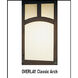 Evergreen 1 Light 12.88 inch Slate Outdoor Wall Mount in White Opalescent, Classic Arch Overlay