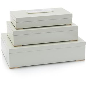 Leah Selenite Boxes, Set of 3