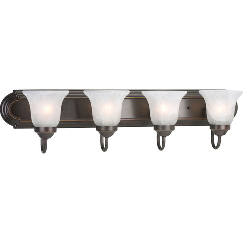 Builder Bath 4 Light 30 inch Antique Bronze Bath Vanity Wall Light in Bulbs Not Included