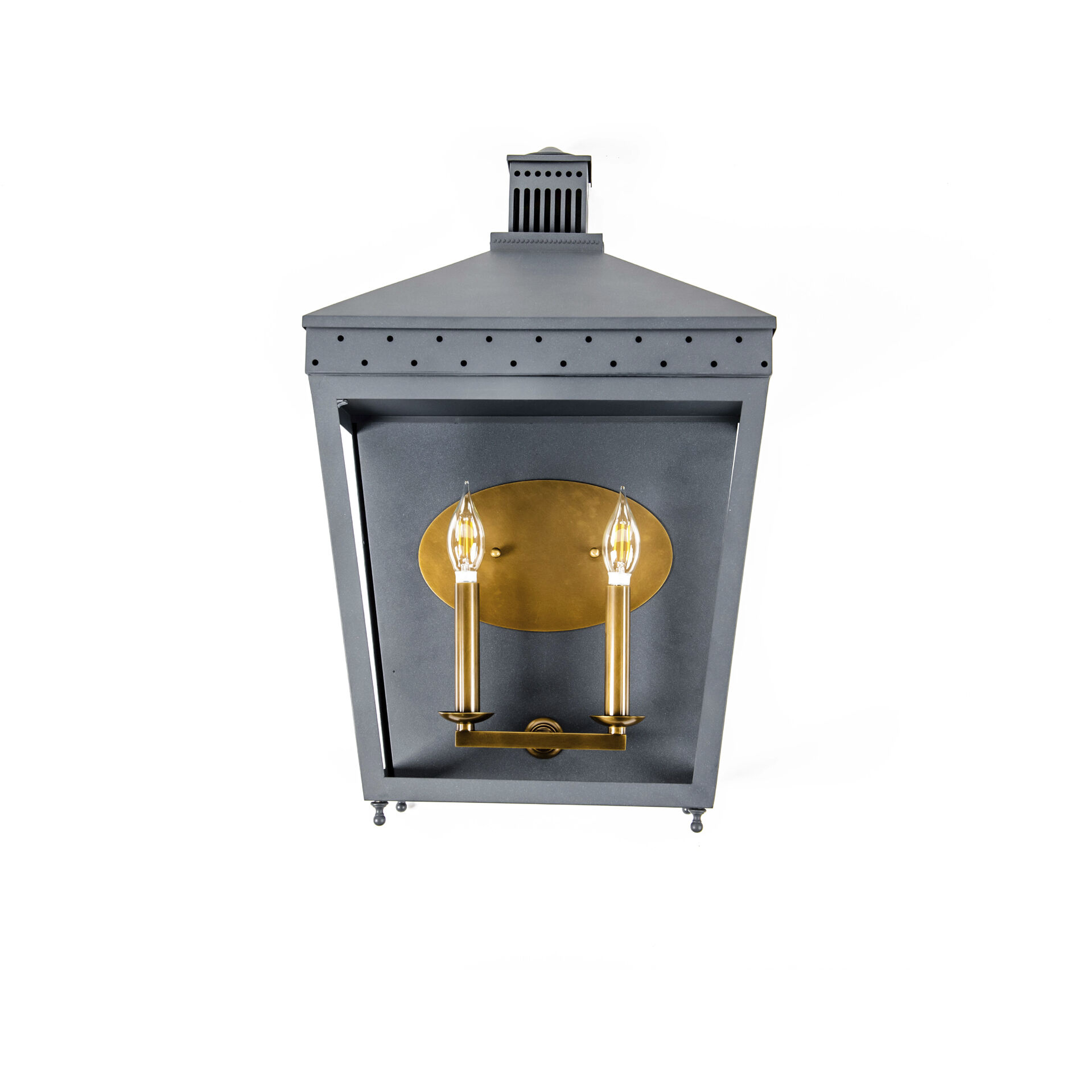 Midnight Manor 2 Light 15 inch Blackened Zinc and Antique Bronze Wall Sconce Wall Light