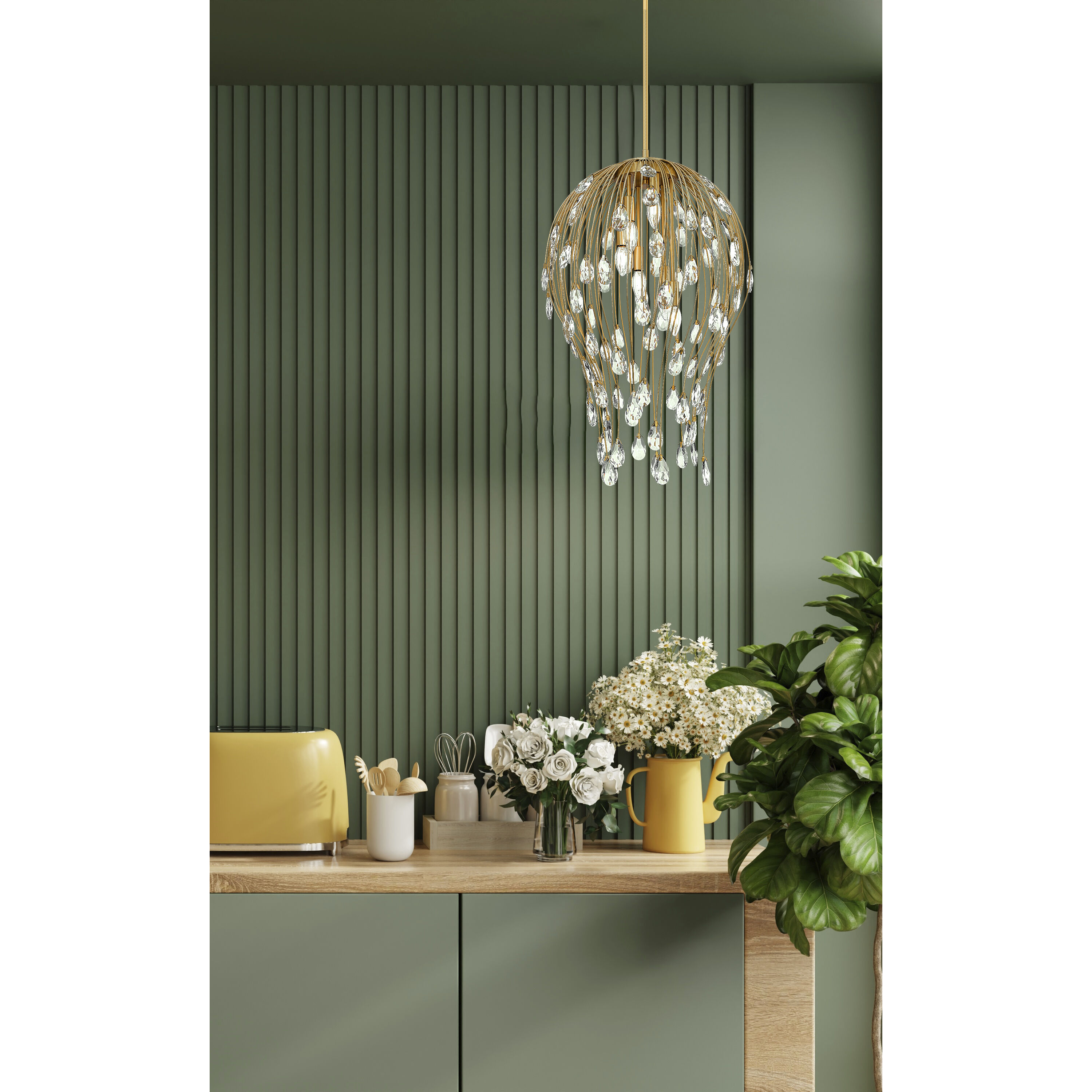 Gabriella Pendant Ceiling Light in Modern Gold