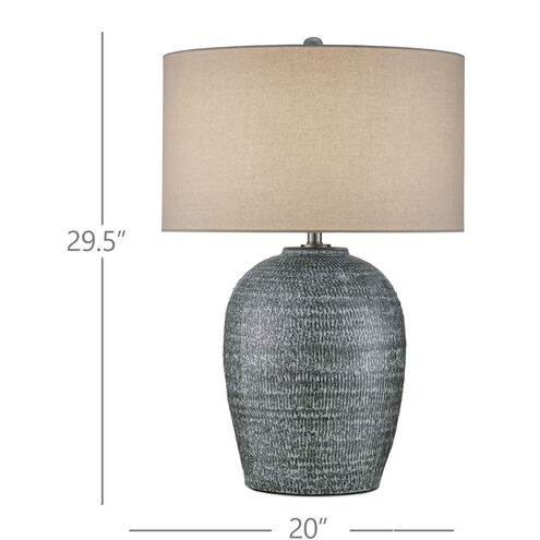 Agatha 29.5 inch 150 watt Reactive Black & White Table Lamp Portable Light