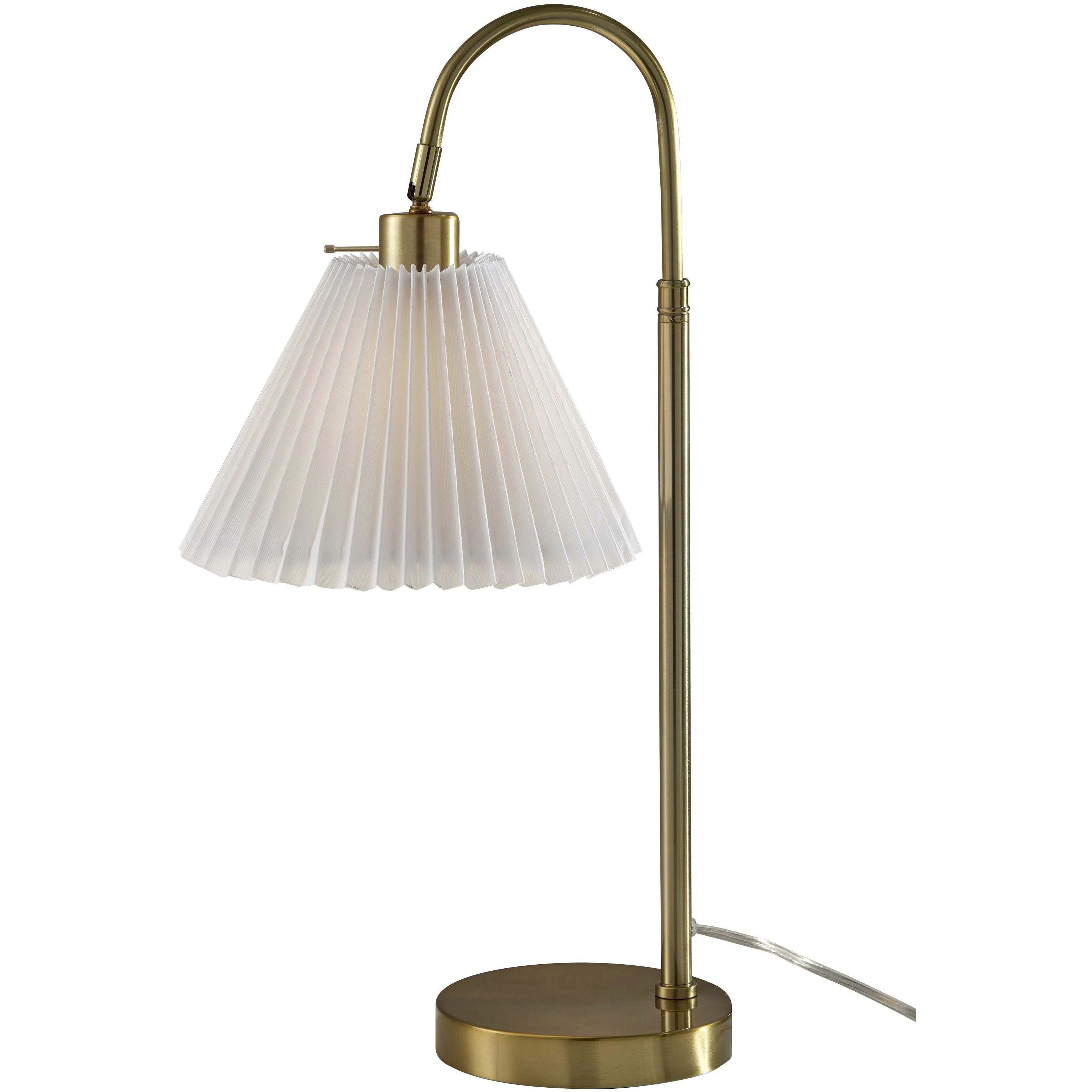 Thalia 25 inch 60.00 watt Antique Brass Table Lamp Portable Light, Simplee Adesso