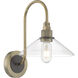 Charis Sconce Wall Light in Antique Brass with Oil Rubbed Bronze