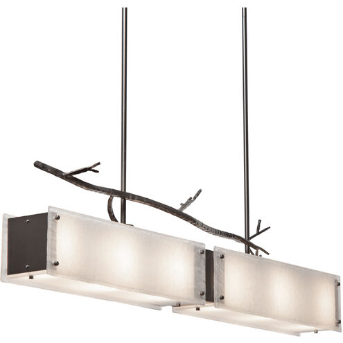 Ironwood LED Graphite Linear Pendant Ceiling Light in Smoke Granite, 2700K LED